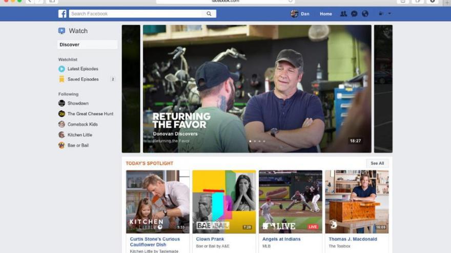 Facebook lanza Watch para competir con Youtube y Netflix