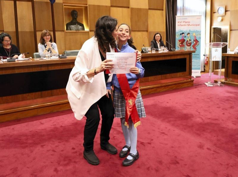 Pleno infantil del Ayuntamiento de Zaragoza