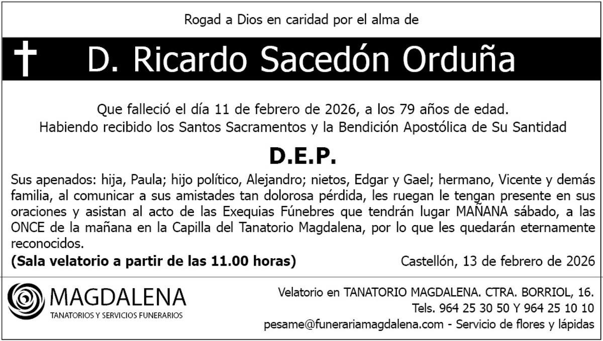 D. Ricardo Sacedón Orduña