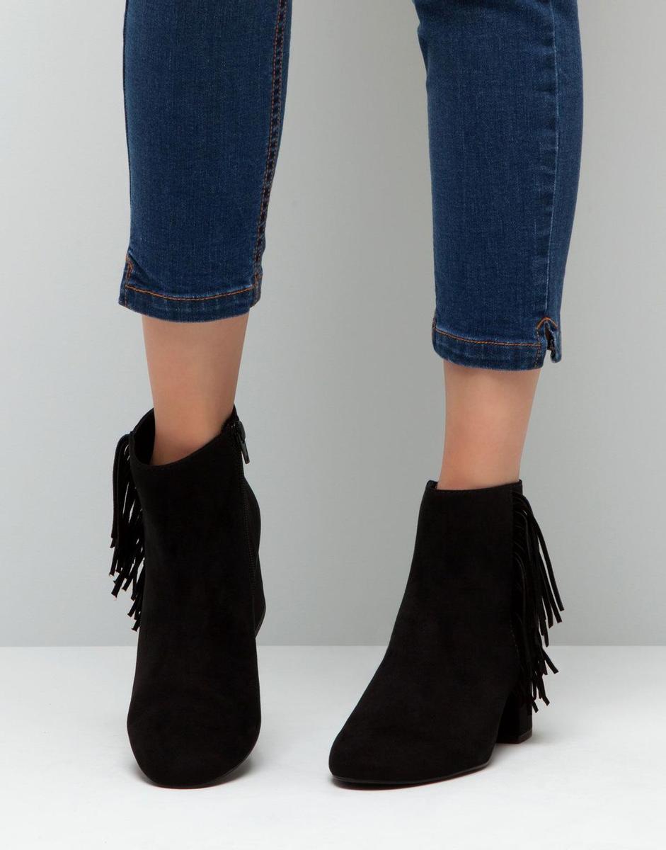 Rebajas Pull & Bear 2016, botines de tacón con flecos (25,99€)