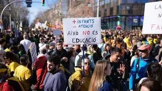 Manifestación de profesores en Barcelona