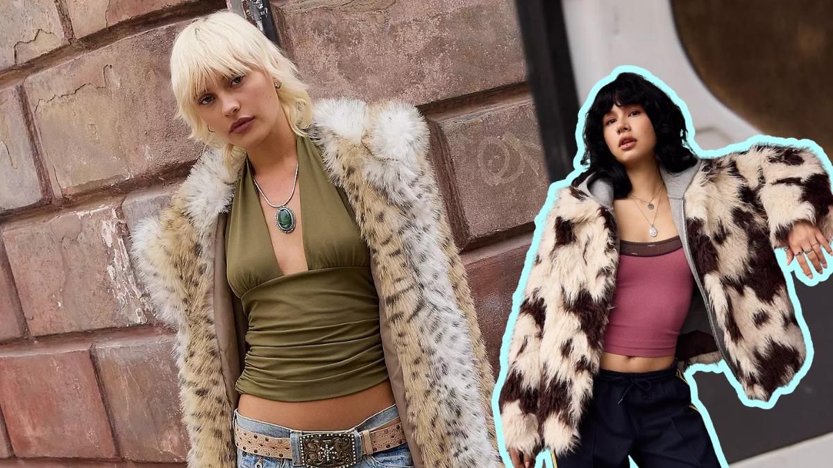 ModeloS con abrigos de pelos estampados