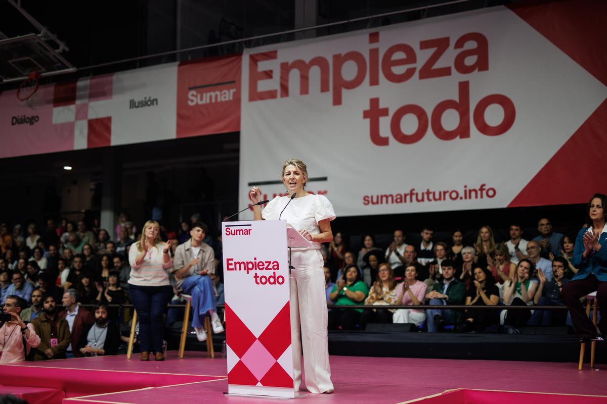 Yolanda Díaz lanza su candidatura con la plataforma Sumar