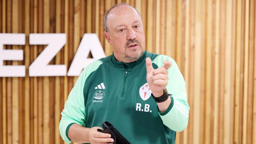 Rafa Benítez, en un reciente entrenamiento en la cuidad deportiva