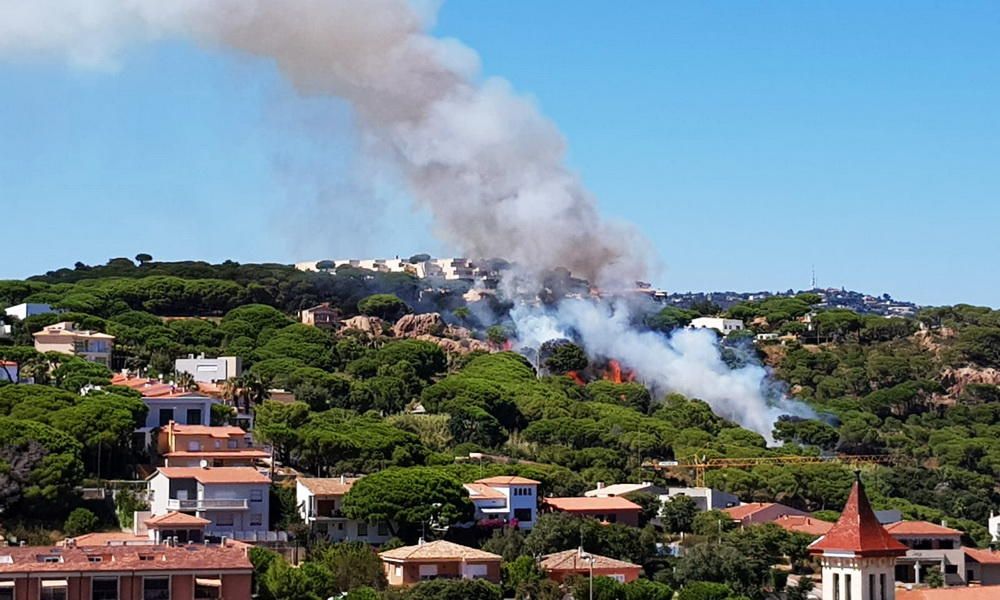 Incendi a Sant Feliu de Guixols