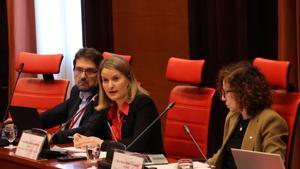 La consellera de Drets Socials, Mònica Martínez Bravo, a la comissió de Drets Socials del Parlament
