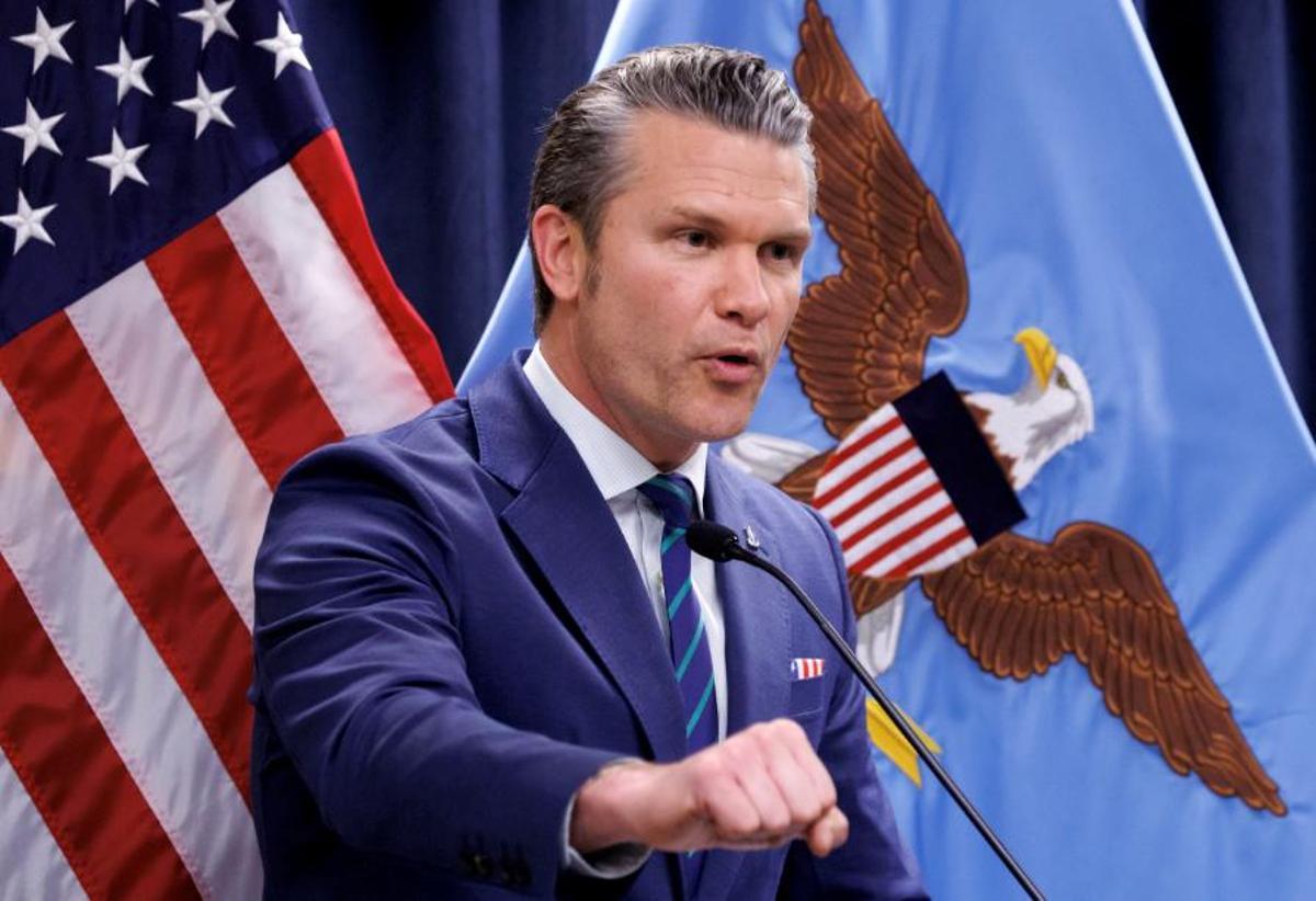 El secretario de Defensa de EEUU, Pete Hegseth.