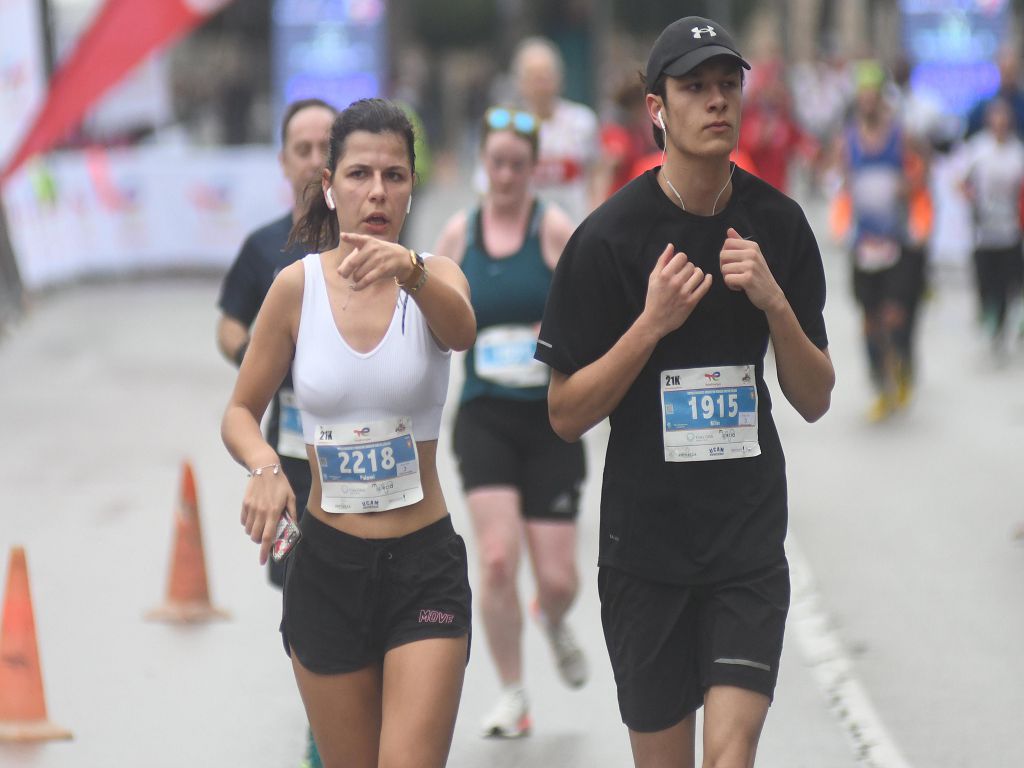 Llegada y podios de la 10k, la media maratón y la maratón de Murcia (I)