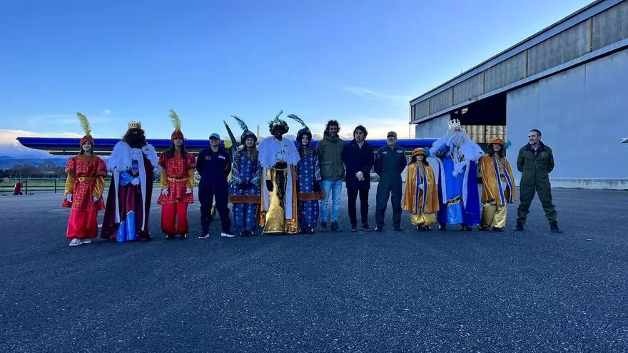 Los Reyes Magos sobrevuelan Llanera