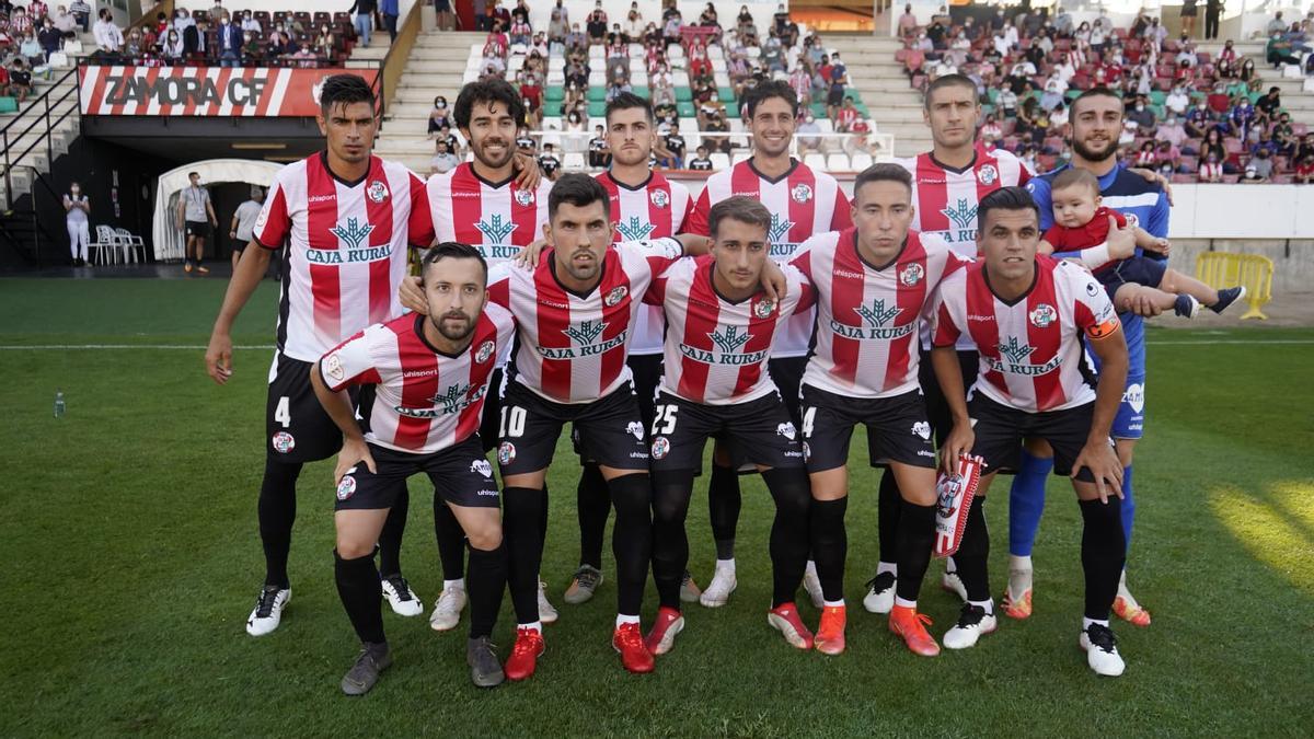 Once inicial del Zamora CF en su primer partido de liga.