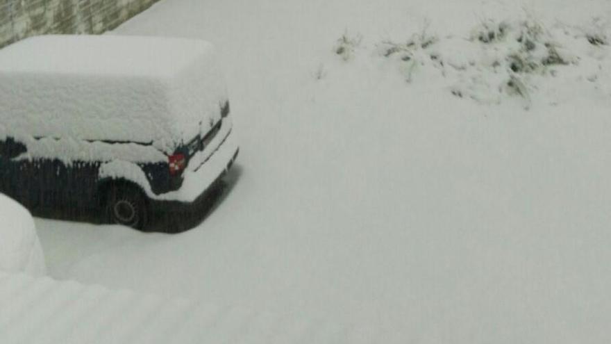 La nieve caída en Bocairent.