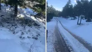 Nieve en la cumbre de Aitana: así ha cuajado en las cotas más altas