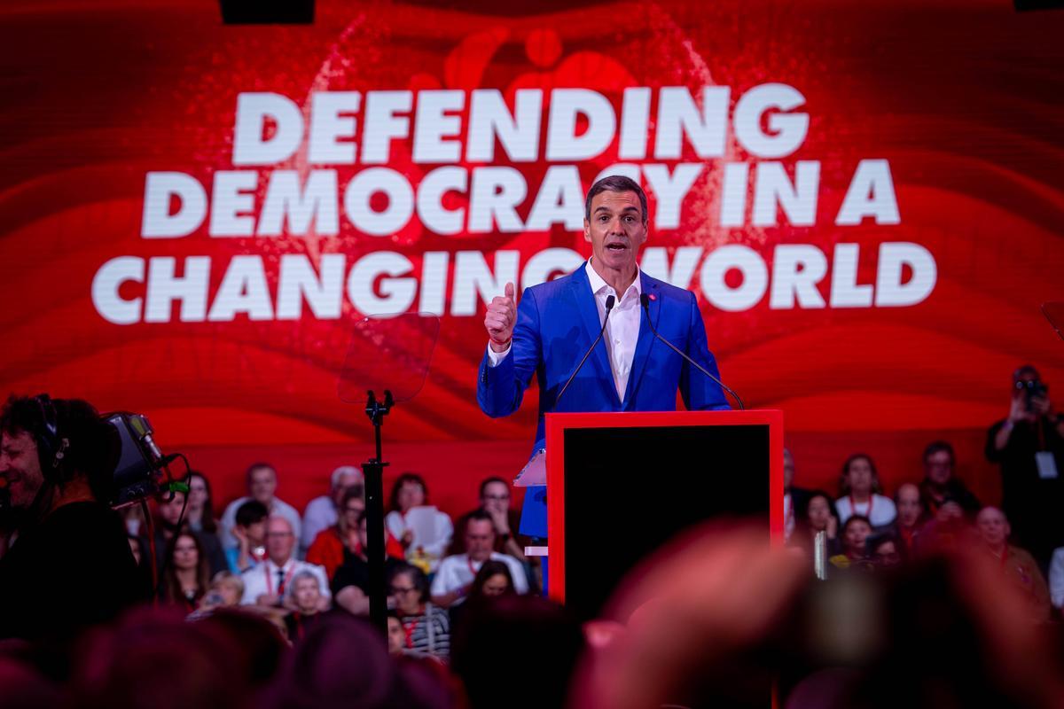 Sesión plenaria de líderes mundiales de la GMP. Intervención de Pedro Sánchez Sesión plenaria de líderes mundiales de la GMP. Intervención de Pedro Sánchez