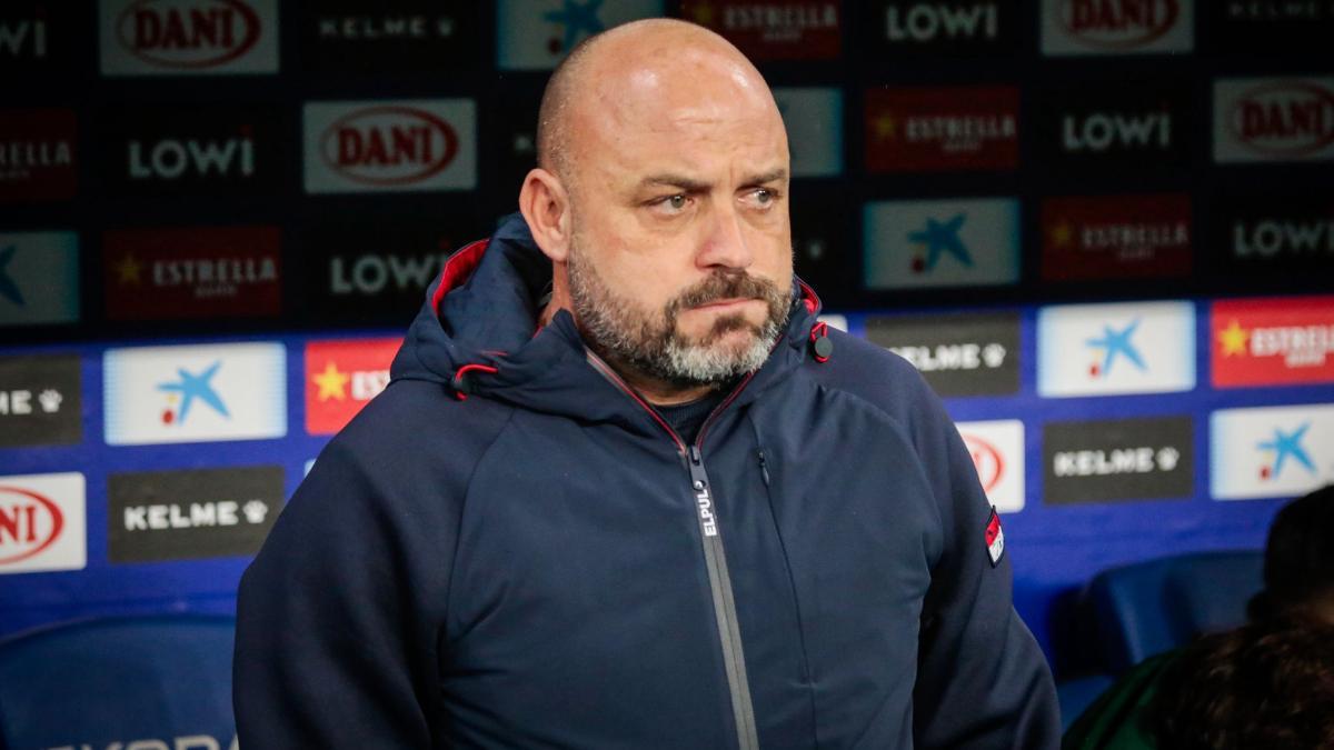 Manolo González, en el partido contra el Barça