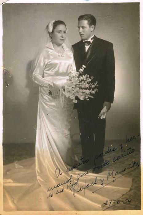Boda de Rafael Fenoll Montón y Manolita Oliver el 27 de junio de 1954