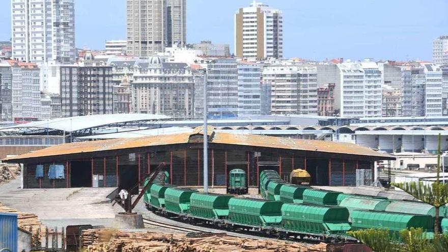 Terminal de mercancías de San Diego, en las instalaciones de la Autoridad Portuaria.