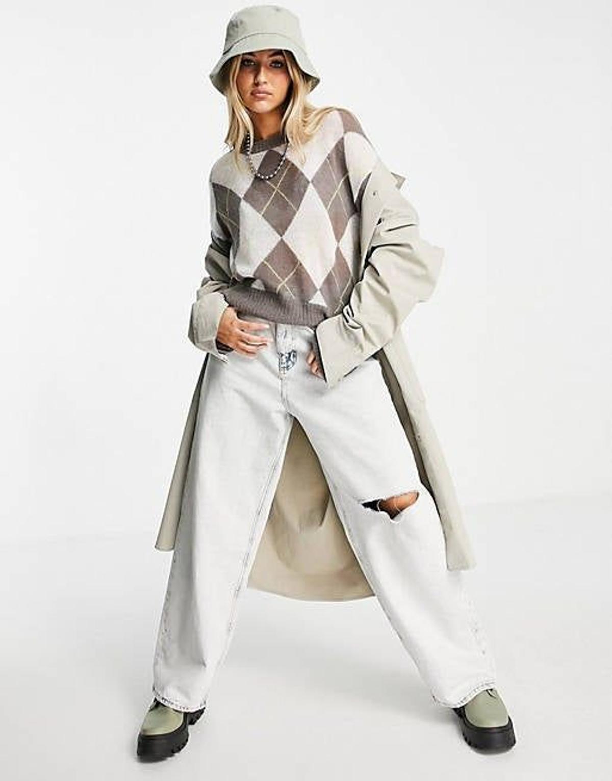 Jersey de rombos al estilo Chiara Ferragni de Asos