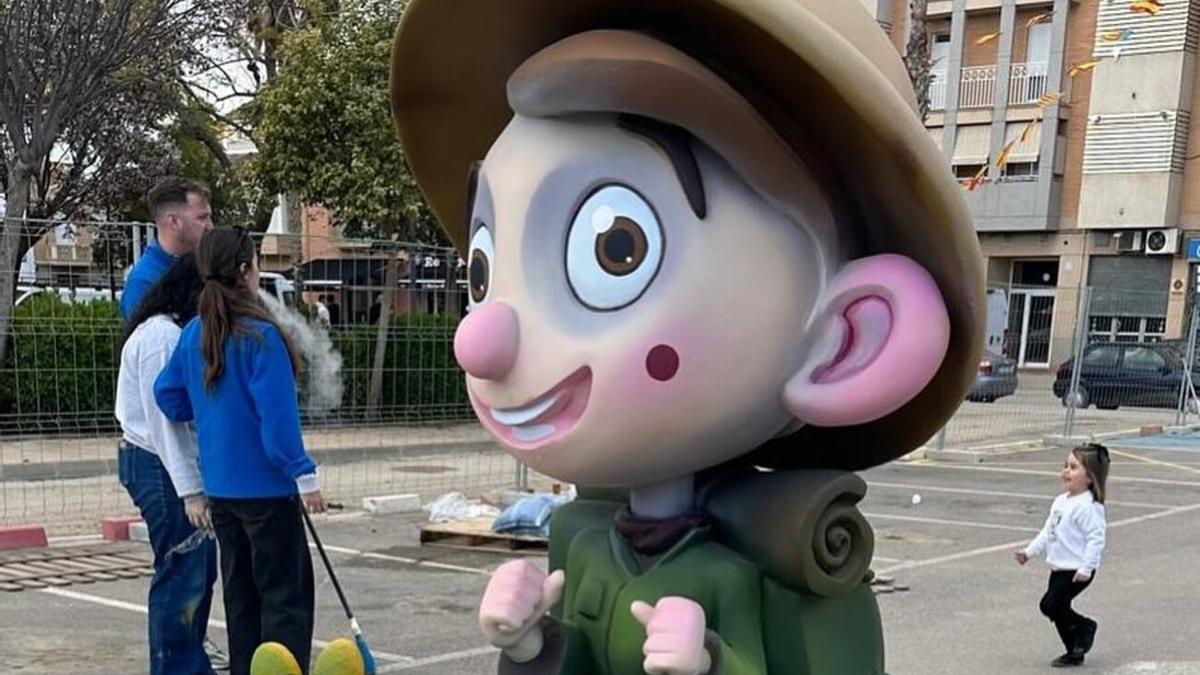 El ninot principal de la falla infantil impugnada por la comisión