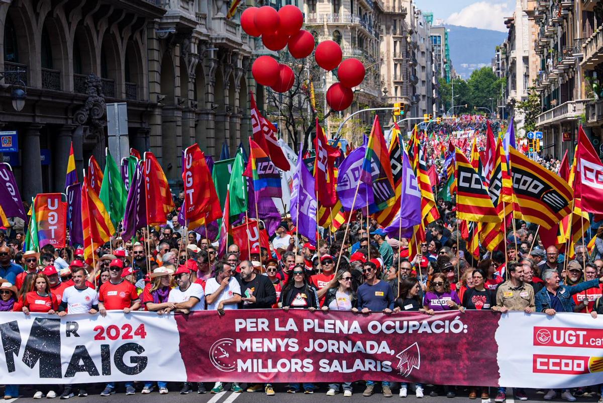 Celebración del 1 de Mayo en Barcelona