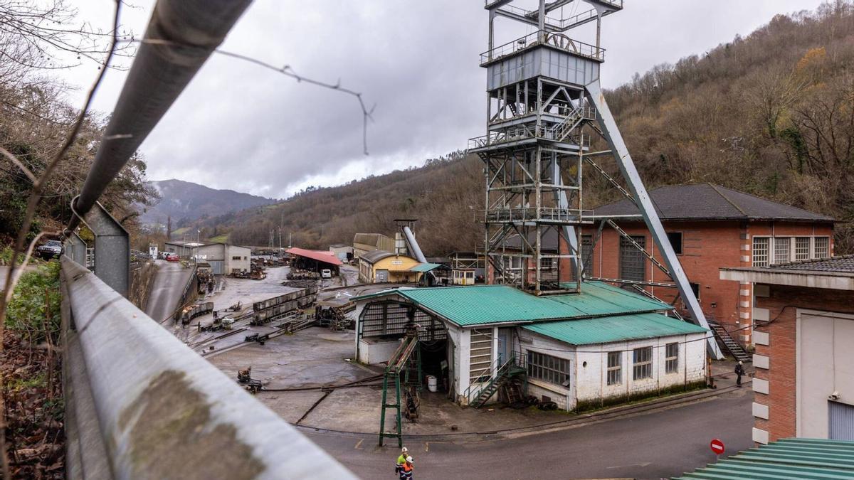 Instalaciones del pozo Nicolasa, la última mina de Hunosa que cerró.