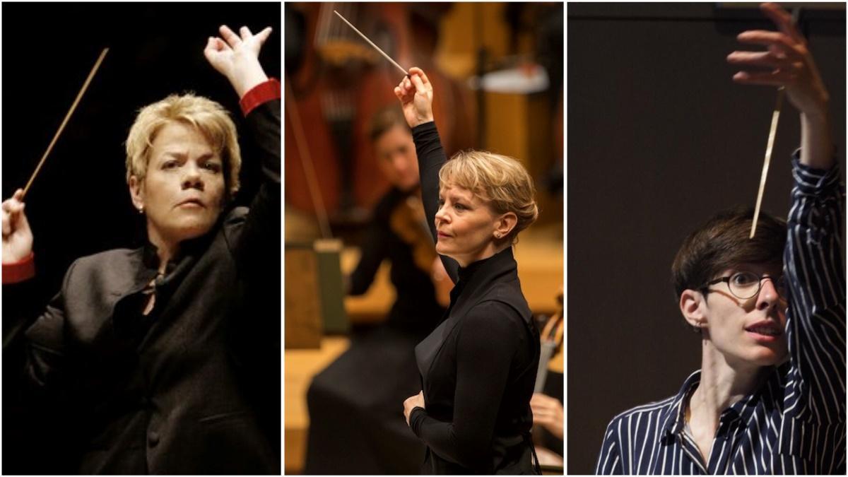 Marin Alsop, Susana Mälkki, Irene Delgado Jiménez.