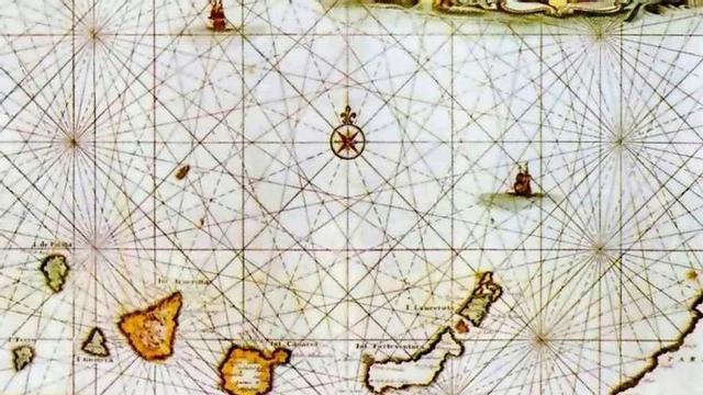 Imagen de un mapa histórico de las Islas Canarias.