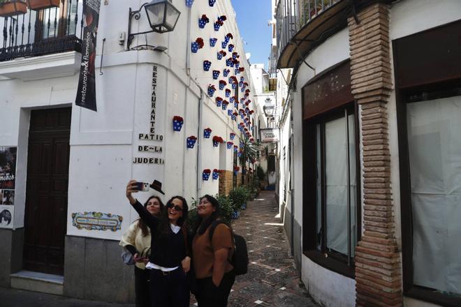 Guías turísticos y vecinos alertan de la invasión de flores de plástico en el casco histórico