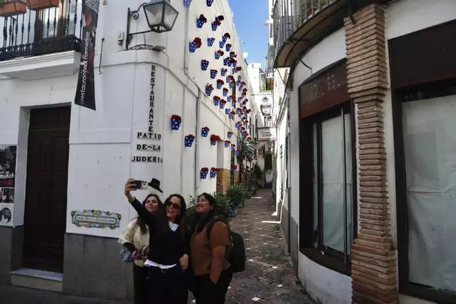 Guías turísticos y vecinos alertan de la invasión de flores de plástico en el casco histórico