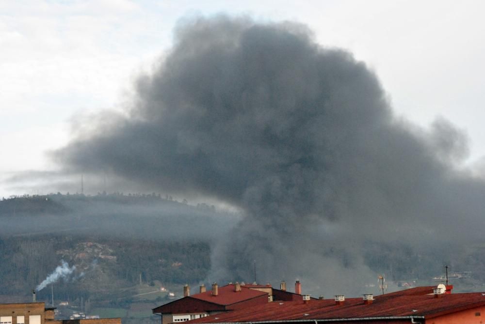 Incendio en un local de Oviedo