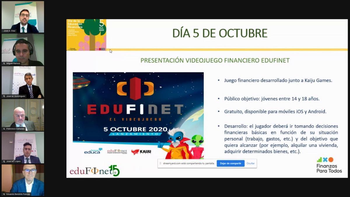 Presentación de un videojuego financiero gratuito, impulsado por el Proyecto Edufinet de Unicaja