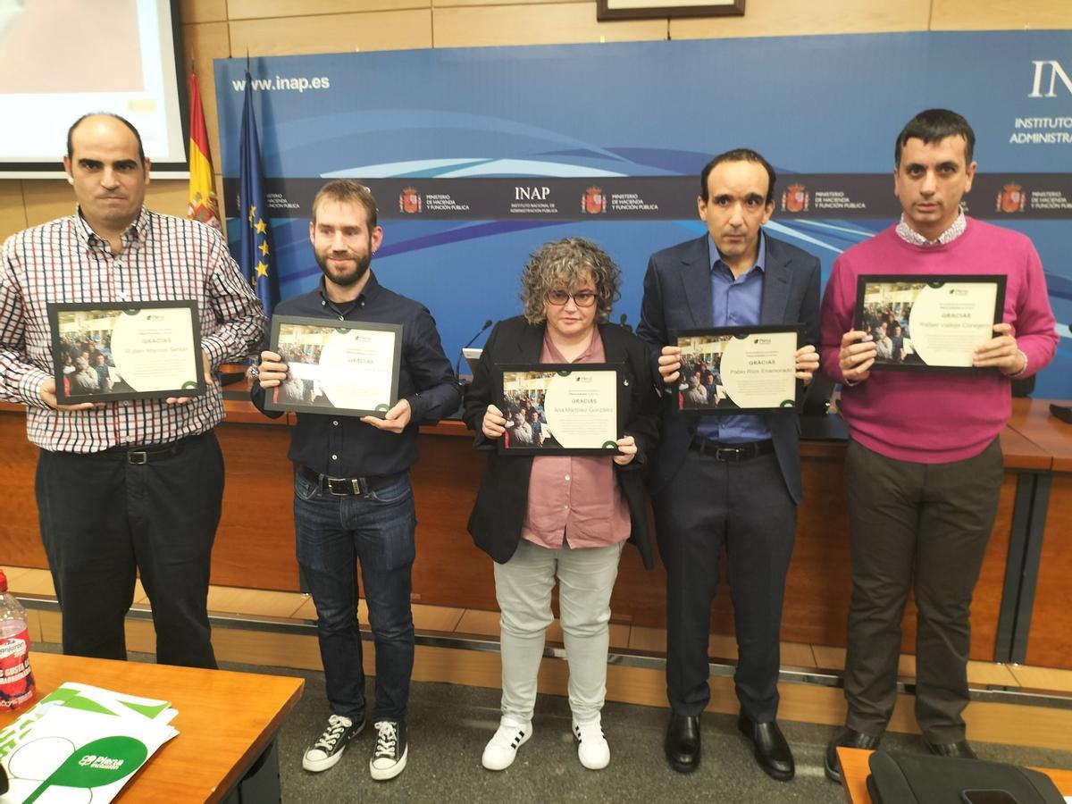 Un momento del homenaje a Pablo Ríos y otros compañeros en Madrid.