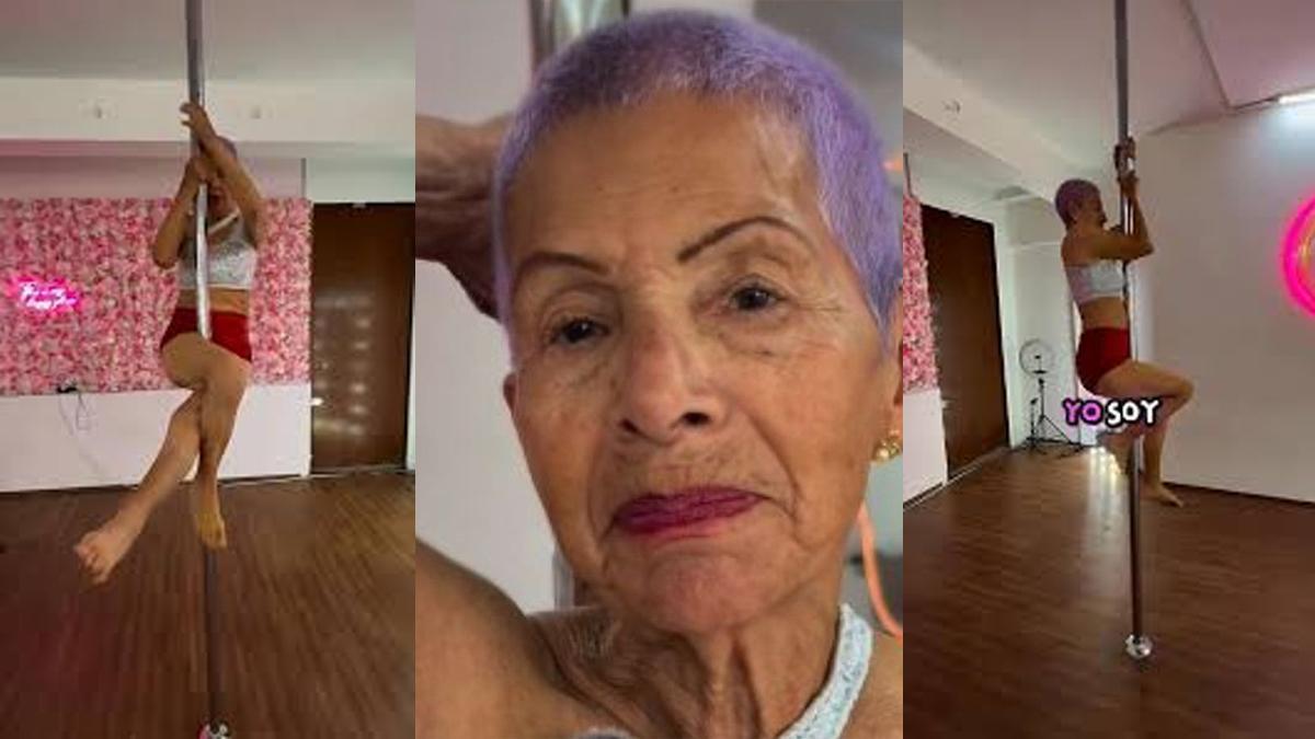 María Luisa, baila pole dance a sus 87 años