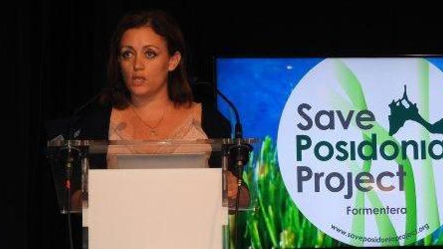 Alejandra Ferrer en una intervención durante el pasado Festival Save Posidonia.
