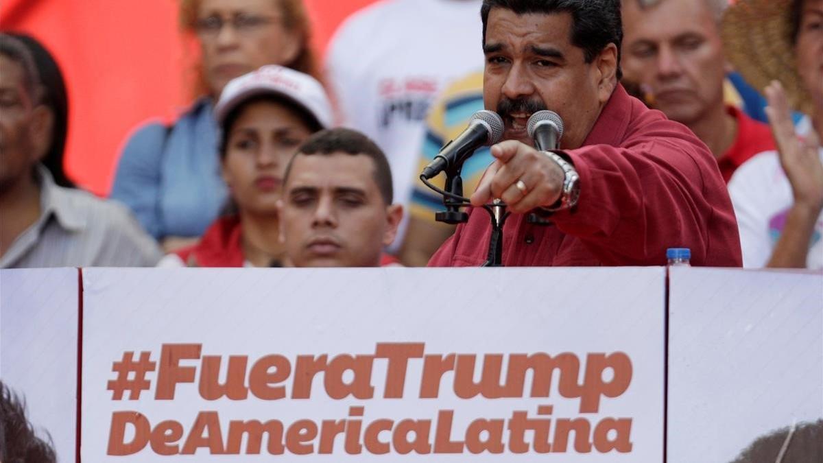 El presidente venezolano, Nicolás Maduro, en una foto de archivo durante un discurso en Caracas en agosto del año pasado.