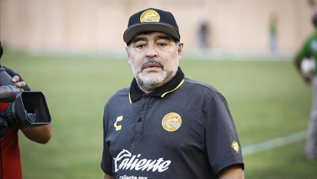 Diego Maradona, técnico de Dorados de Sinaloa Diego Maradona, técnico de Dorados de Sinaloa