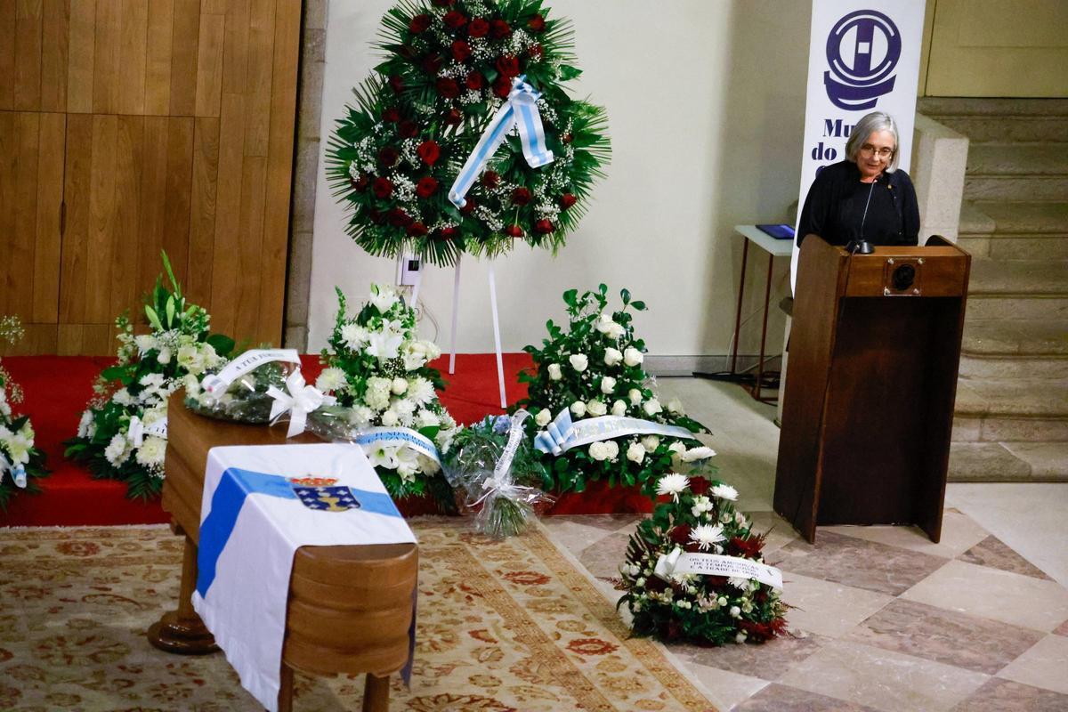 Acto de homenaje a Justo Beramendi en el Museo do Pobo Galego