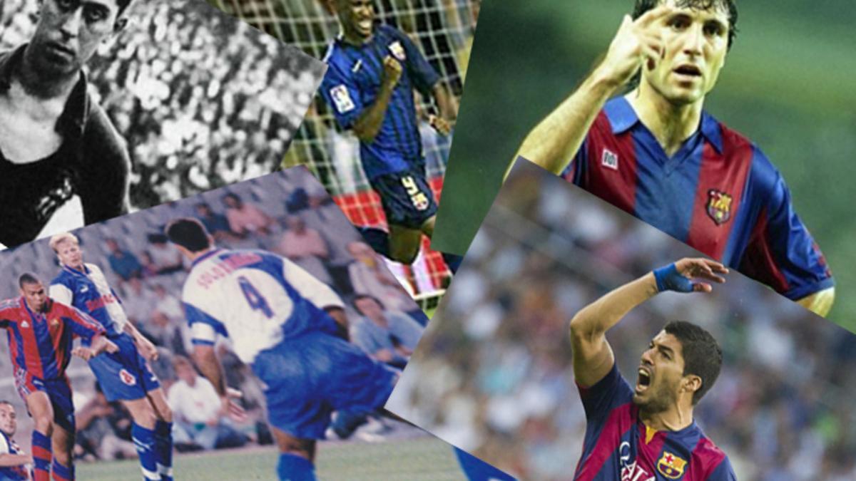 Paulino Alcántara, Stoichkov, Ronaldo y Eto'o se estrenaron con el Barça viendo portería