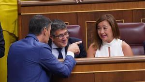 Pedro Sánchez y Francina Armengol, en el Congreso.