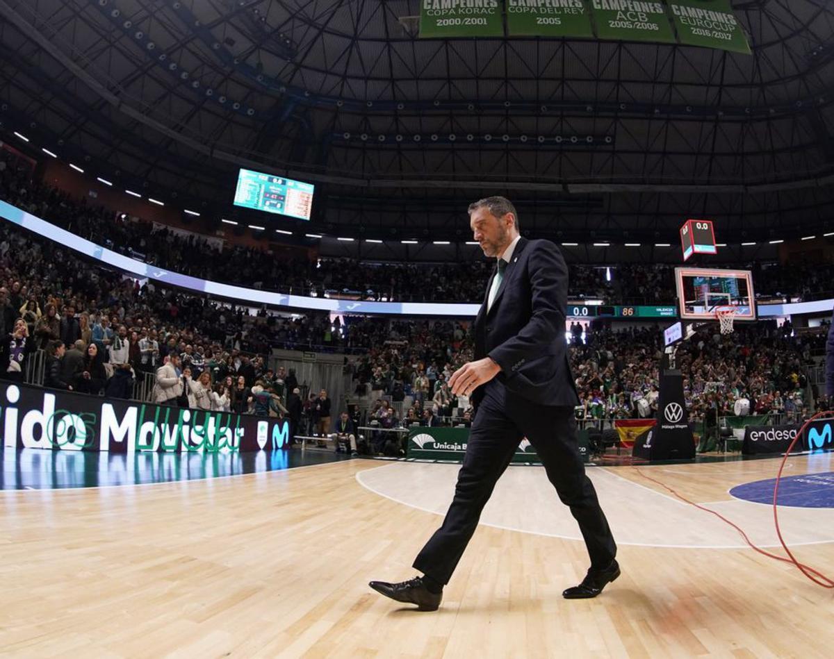 Imagen tras ganar al Barça en el Palau la temporada 21/22. | UNICAJA