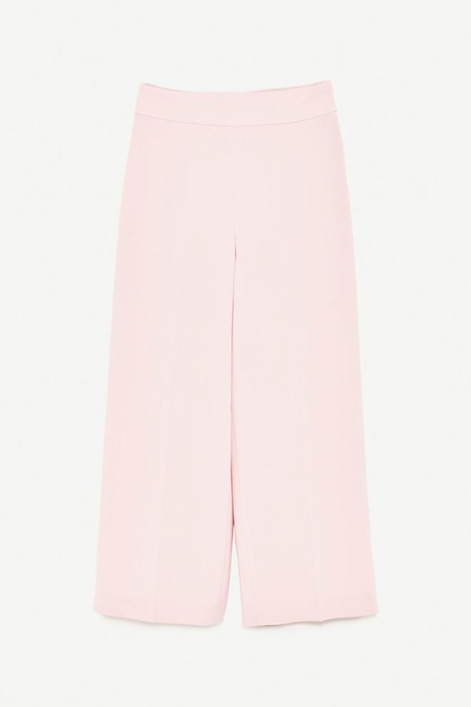 Pantalón culotte rosa palo de Zara