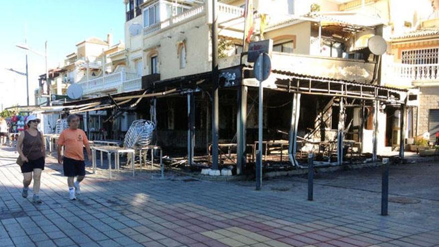 El restaurante afectado por el incendio.