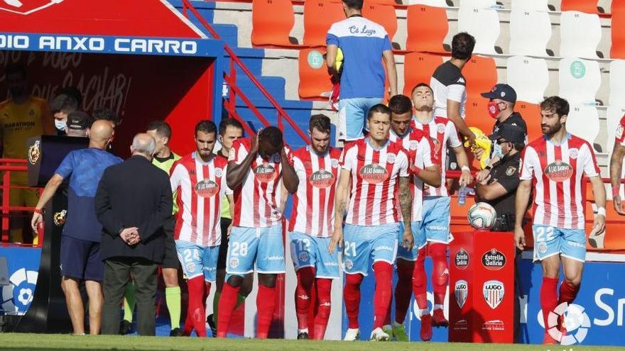 Jugada del partit entre el Lugo i el Girona