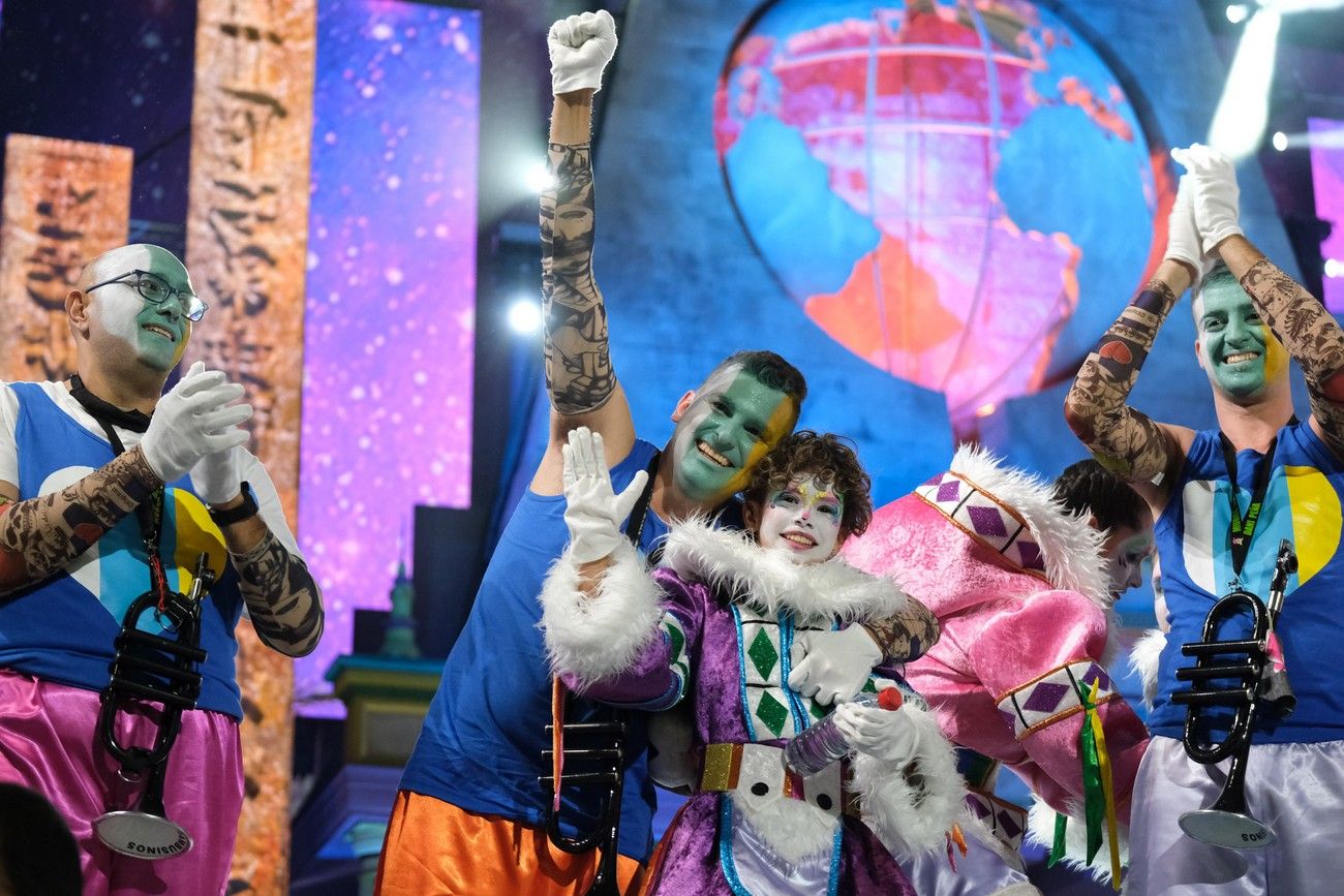 Gambusinos durante su actuación en el Concurso de Murgas de Las Palmas de Gran Canaria.