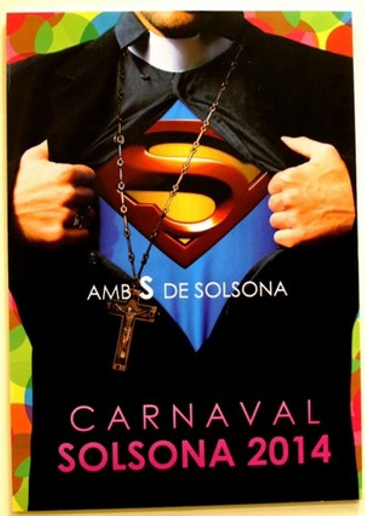 El polèmic cartell del Carnaval de Solsona del 2014, en què hi ha un sacerdot.