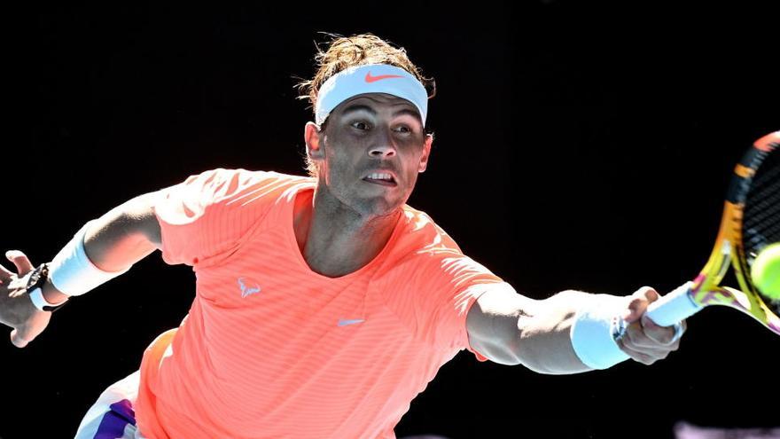 Rafa Nadal, en un partido del Open de Australia.