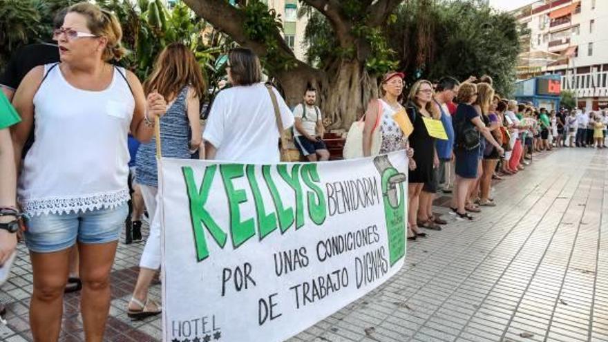 Imagen de una protesta de las «Kellys» en Benidorm.