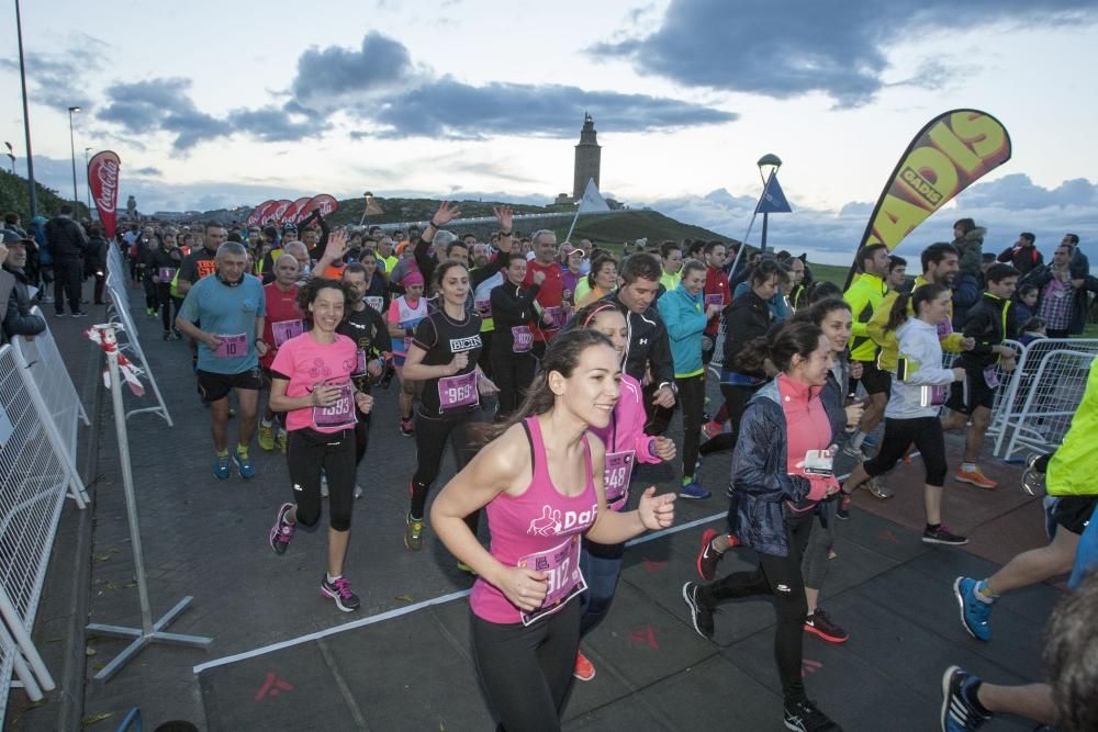 La carrera nocturna de la Torre de Hércules