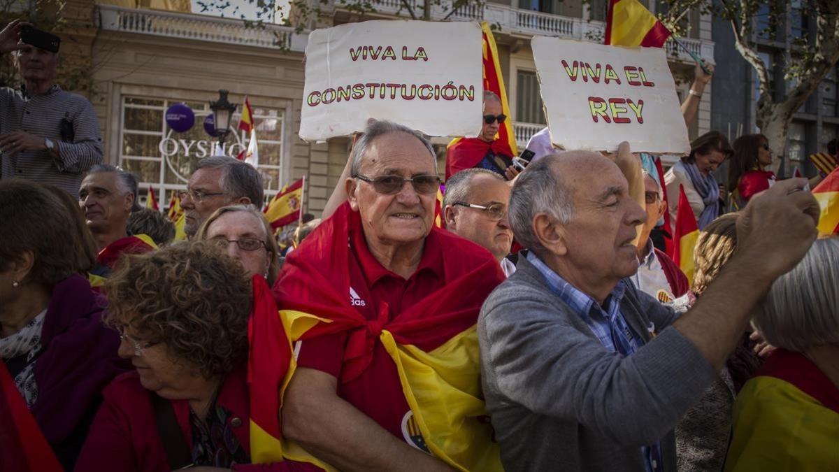 Manifestación de Societat Civil Catalana