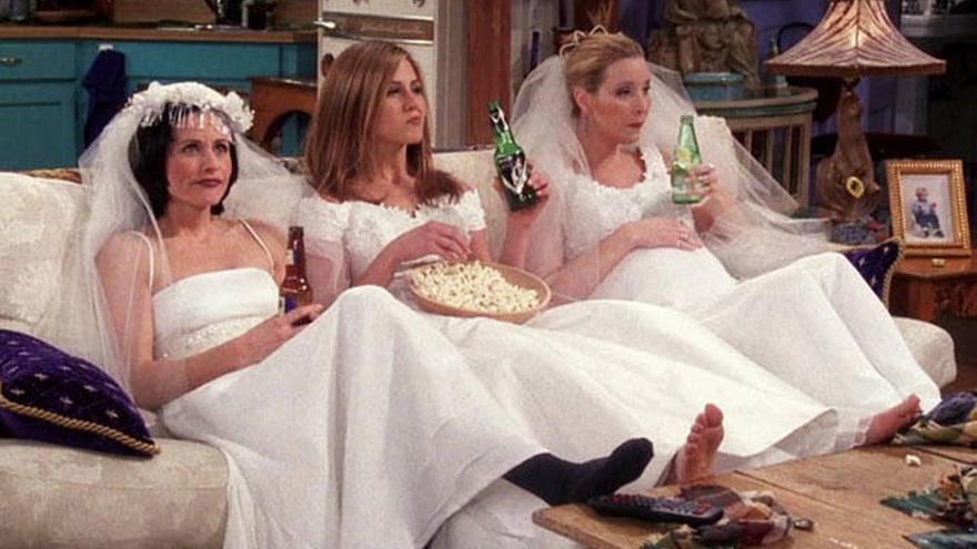 Phoebe, Rachel y Mónica, en &#039;Friends&#039;