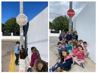 Una clase de Infantil de 4 años logra que Picassent renueve las señales raídas de alrededor de su colegio